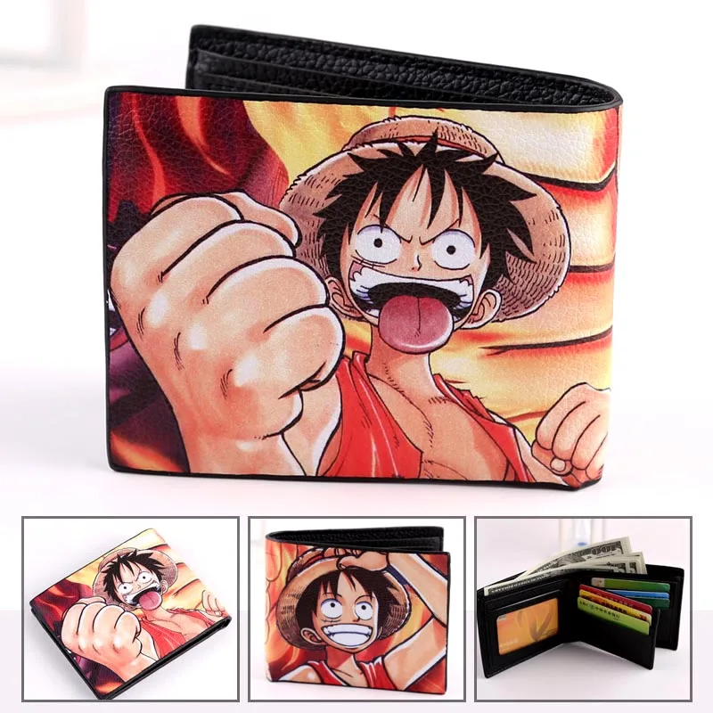ONE PIECE 2 Наруто Uzumaki аниме кошелек мягкий кожаный бумажник Хатаке Какаши держатель для карт кошелек Учиха Итачи косплей подарок сумка для денег - Цвет: ONE PIECE 2