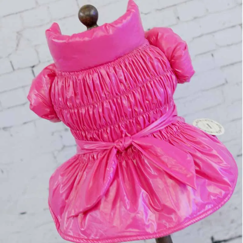 Теплая Зимняя юбка-пачка принцессы с бантом для собак и кошек свадебное платье