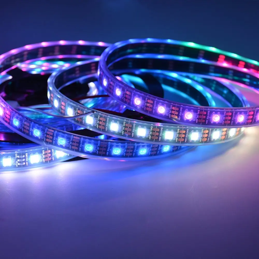 16.4ft 30/60 пикселей WS2812B RGB гибкая светодиодная лента с SK6812 5050 SMD водонепроницаемый IP68