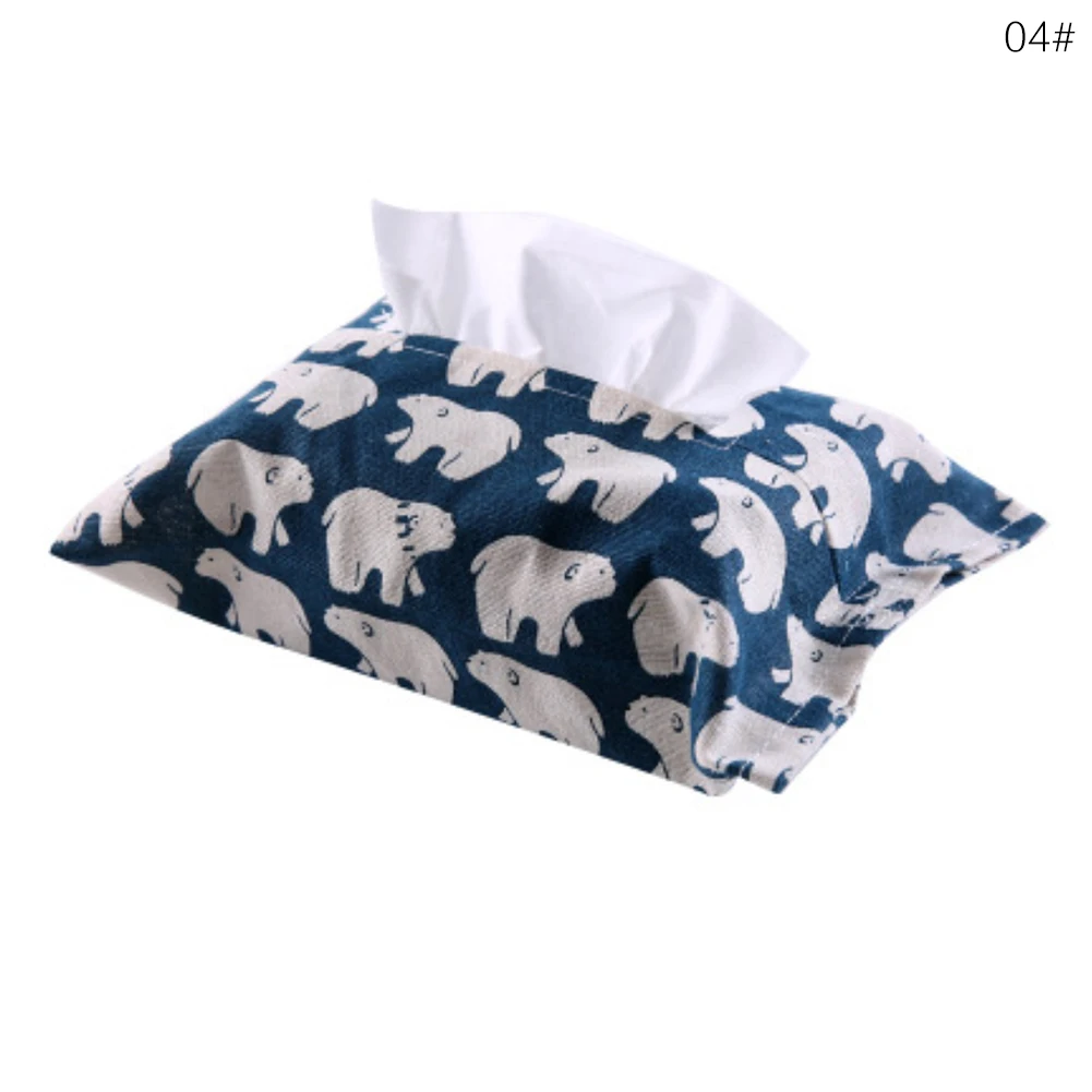 4 Черно-белые в скандинавском стиле сетки Tissue Box хлопок белье держатель для салфеток полотенца бумажная коробка для хранения организатор офисный стол домашний Декор автомобиля - Цвет: 4