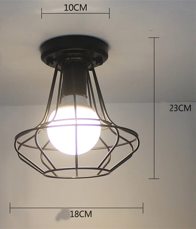 Винтажные потолочные светильники Lustre Luminaria светодиодный потолочный светильник Лофт железная клетка светильники Abajur Домашнее освещение Plafonnier для гостиной - Цвет корпуса: 18