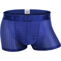 bamboo underwear men boxer shorts breathable mesh sexy mens boxers transparent mens underpants brand fishnet shorts seamless
