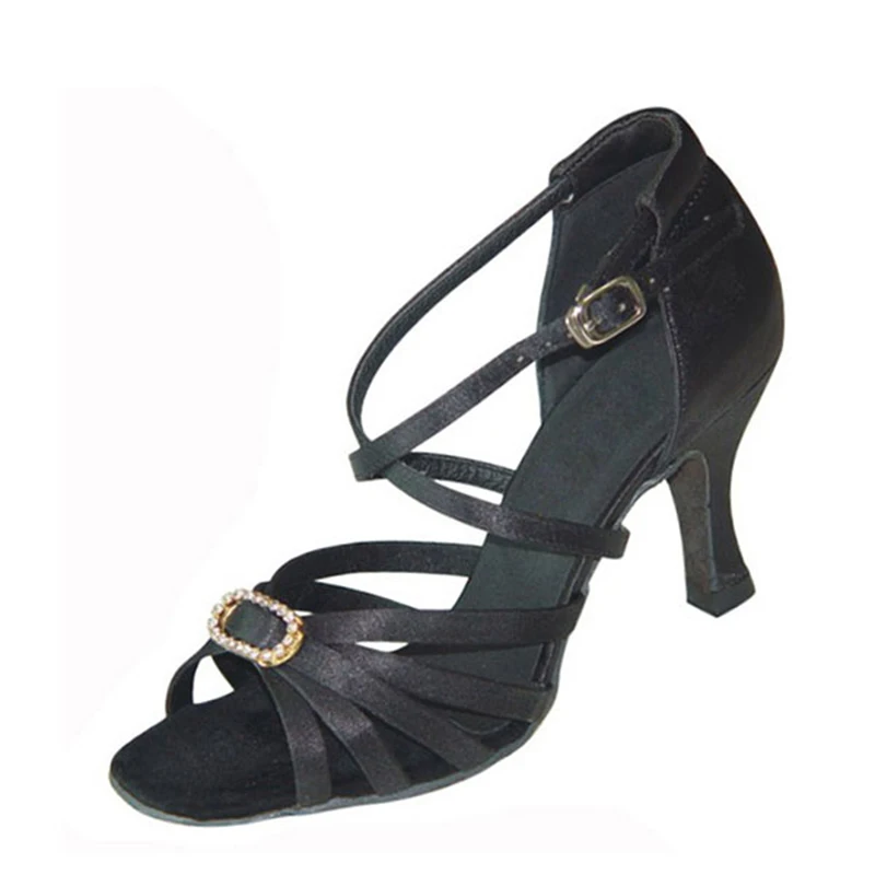 Женские атласные туфли для латиноамериканских танцев 6 разных цветов размеры США