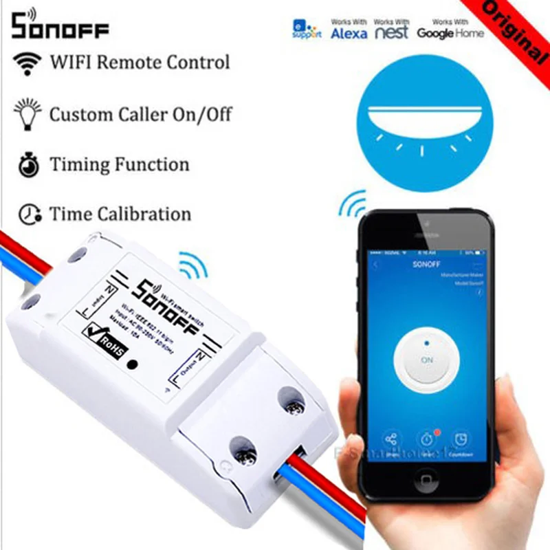 Беспроводной смарт выключатель SONOFF BasicR2 с Wi Fi модуль автоматизации дистанционным