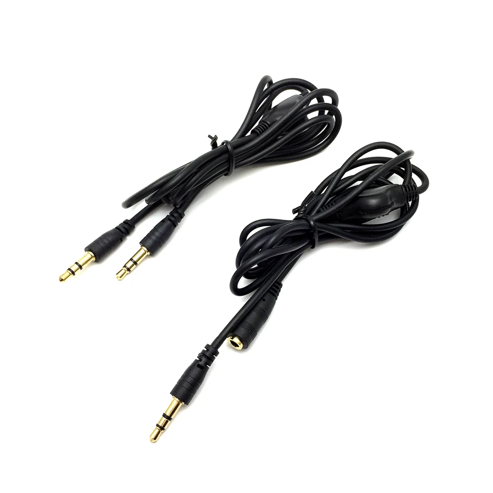 Удлинительный адаптер для наушников 3 5 мм с разъемом Папа-папа 1 м аудиокабеля со