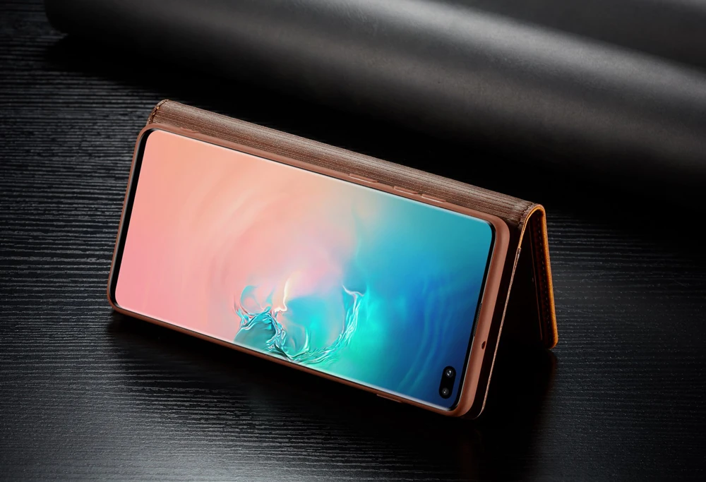 Кожаный чехол для телефона s для samsung Galaxy Note10 S10E S10 Plus S8 S9 контрастный цвет флип Fundas кожаный чехол с карманом для карт