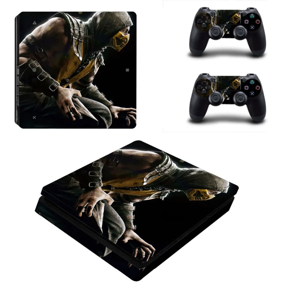 Виниловые наклейки для PS4 PlayStation 4 Slim консоли и контроллера Play Station SLIM Mortal