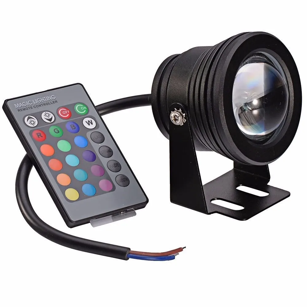 IP68 Водонепроницаемый 10 Вт DC12V на открытом воздухе Подводное освещение RGB подводный светодиодный спот световой поток Цвет Изменение светодиодные лампы для пруда