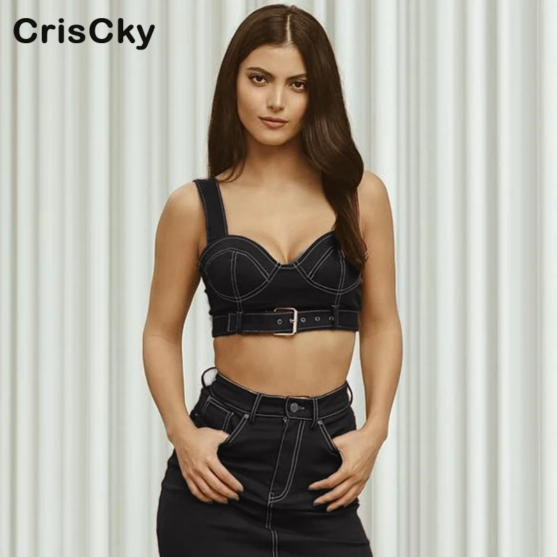 CRISCKY/Лидер продаж Летние пикантные топы для ночного клуба женские без рукавов с