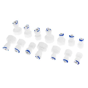 Фитинги для системы обратного осмоса 14 дюйма, 38 дюйма, пластиковые быстроразъемные соединители с внутренним диаметром 14 дюйма, 12 дюйма, 1 дюйма, 38 дюйма, дюйма