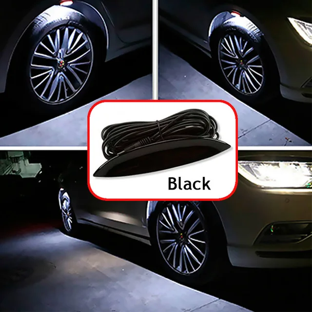 Black White EALEN 1 комплект, Автомобильный светодиодный фонарь на колеса, атмосферная лампа для peugeot 307 206 Volvo XC60 S60 XC90 V70 Lada Grant Granta Vesta Kalina - Испускаемый цвет: Black White