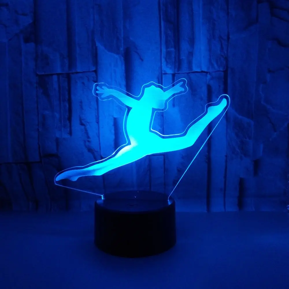 Гимнастический красочный 3D свет сенсорный пульт ночник Luminaria De Mesa Powerbank