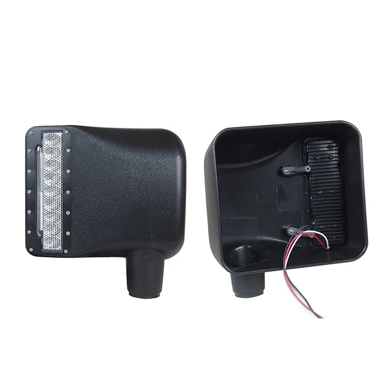 Ajustable Car LED Rearview Side Replacement Mirror With Turn Signal Lights White /Amber Beam For Jeep Wrangler |