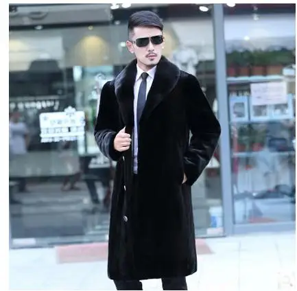S/6Xl мужское зимнее осеннее меховое пальто длинное повседневное Мужское из