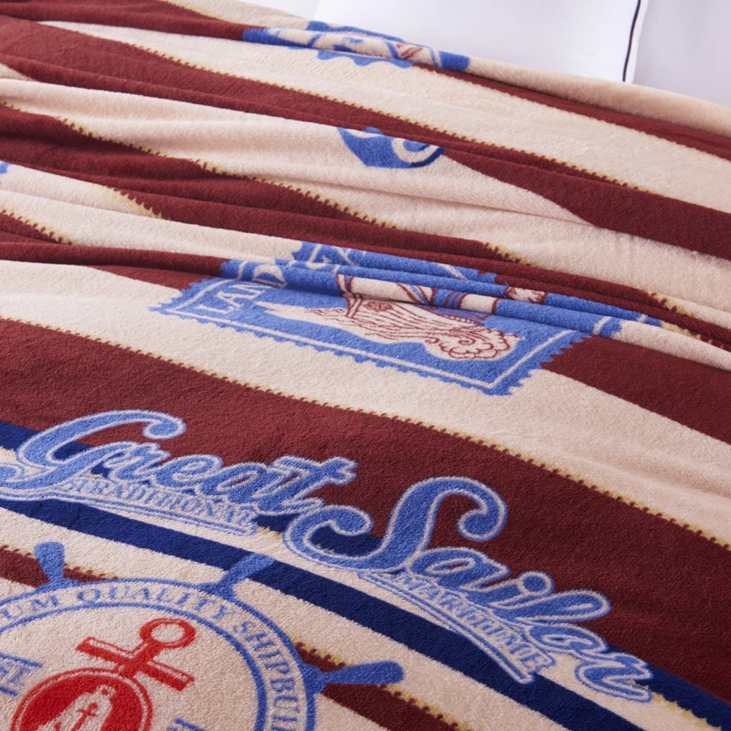 Брендовое домашнее текстильное покрывало для кровати в морском стиле зимние