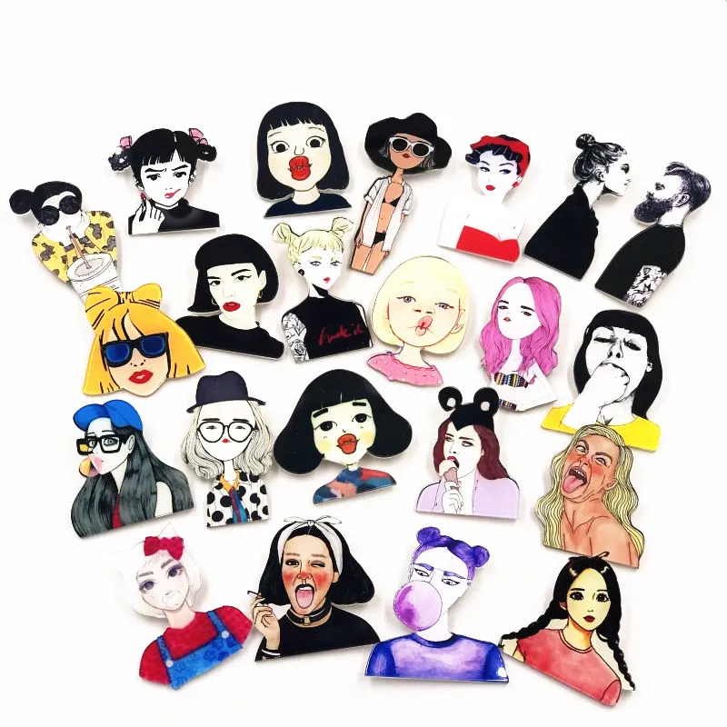 1 шт. красивая брошь с дизайном девочка булавки на обуви рюкзак акриловые значки