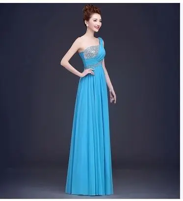 Vestido de festa de casamento популярное шифоновое платье трапециевидной формы с блестками кораллового цвета, длинное платье подружки невесты до 50 лет, платье для свадебной вечеринки - Цвет: turquoise