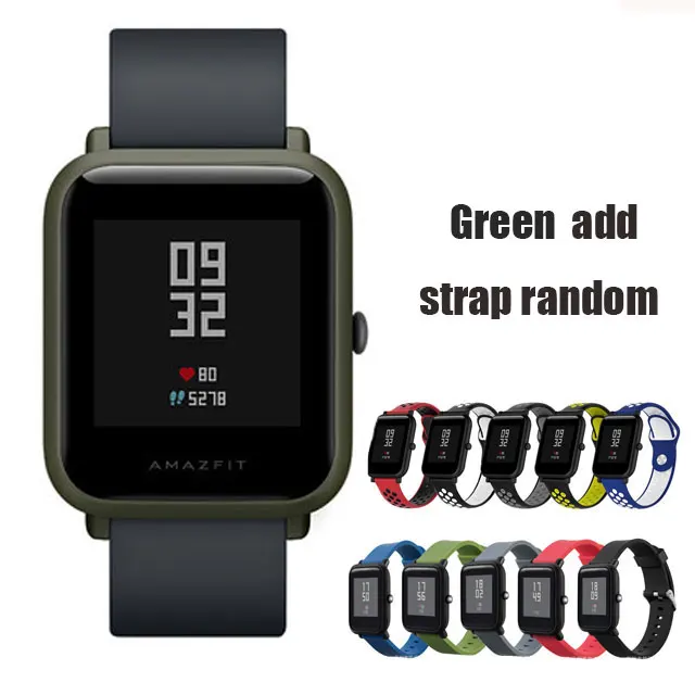 Amazfit bip Смарт-часы, глобальная версия, английский/испанский/русский gps, умные часы для Android iOS монитор сердечного ритма - Цвет: army gree
