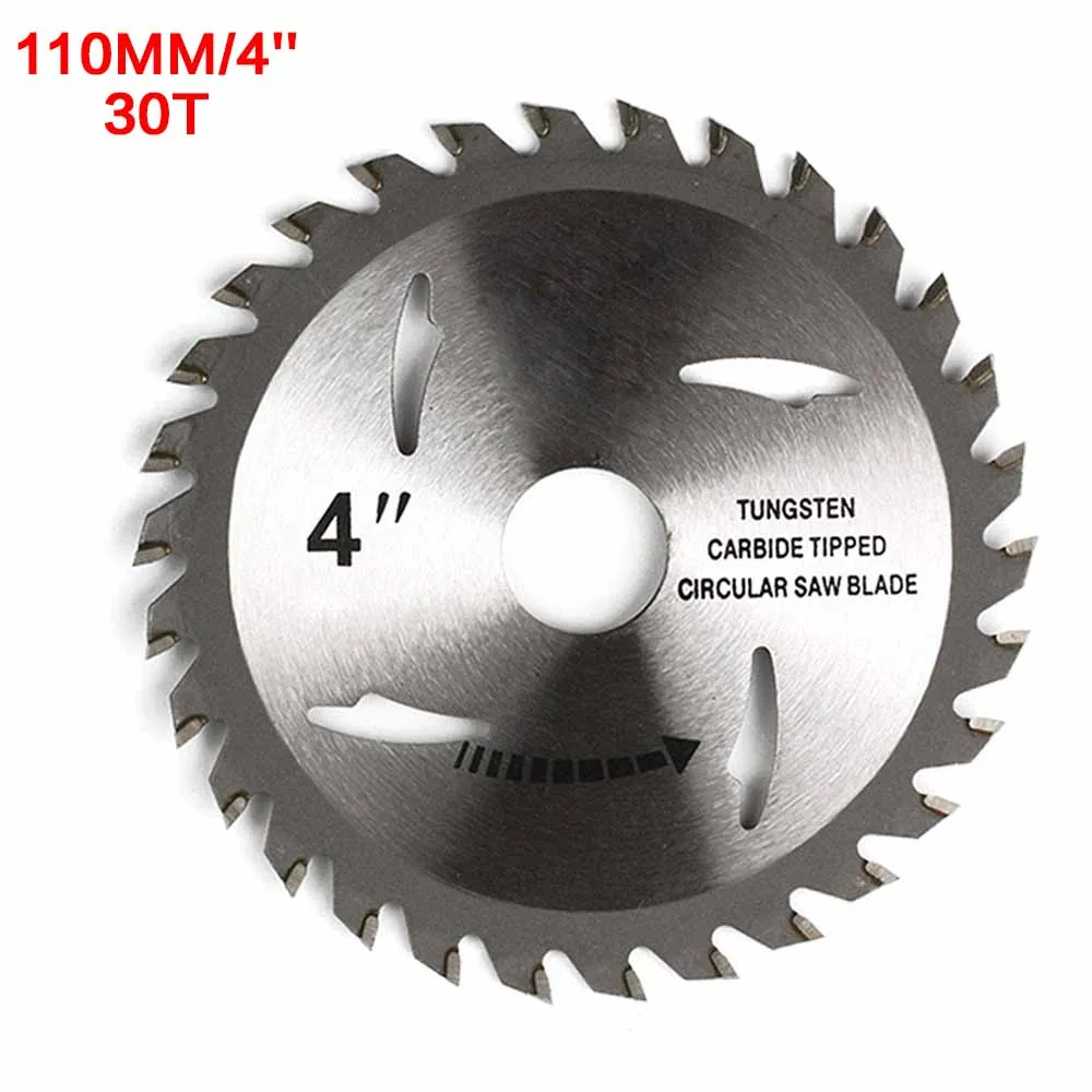 4in 110mm 30T 1 шт. 110*22 мм/30 т/40 т TCT пилы лезвие из карбида наконечник для резки дерева диск для DIY и украшения общая резка древесины - Цвет: 4in 110mm 30T
