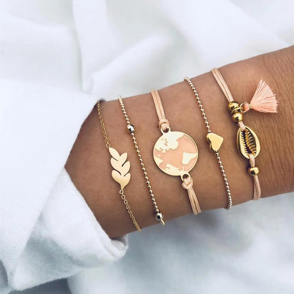 8 сезонов модные богемные браслеты с подвесками набор для женщин хит винтажные