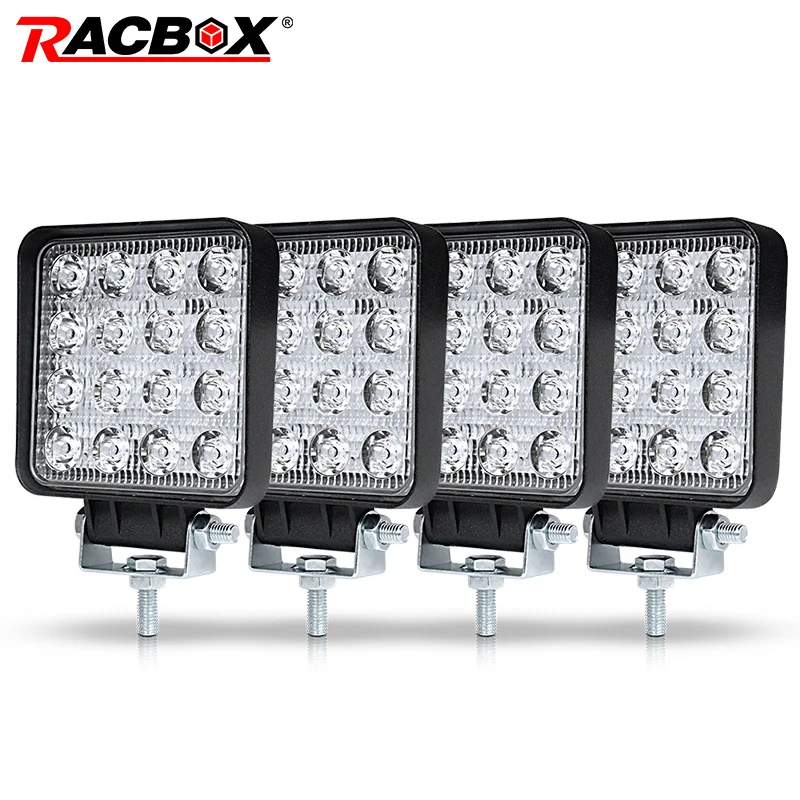 RACBOX 4 дюймовый 48 Вт квадратный светодиодный рабочий свет высокой мощности