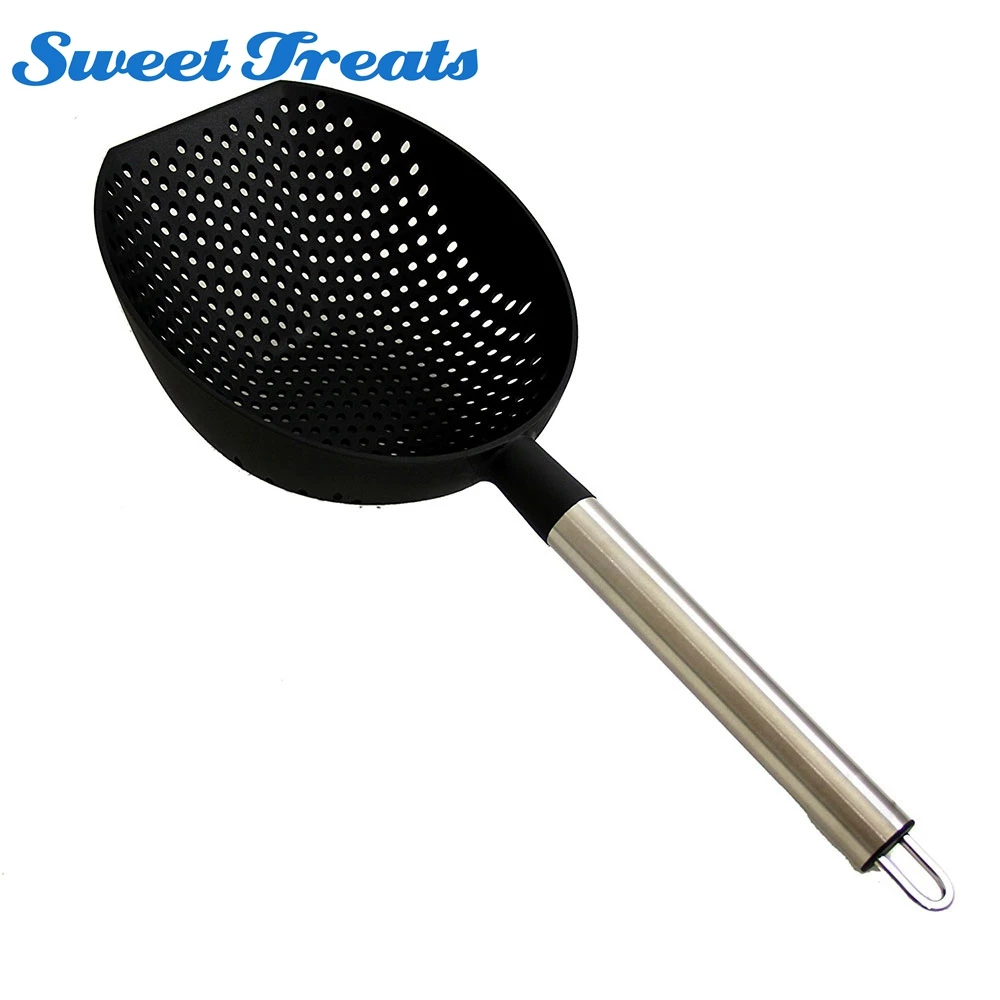 Дуршлаг с ручкой из нержавеющей стали термостойкий|colander scoop|scoop colandercolander pasta |