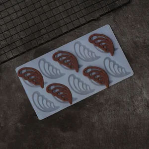 Силиконовая форма в форме крыльев, форма для украшения торта, красивый прозрачный лист для шоколада, форма для выпечки, трафарет, чаблон