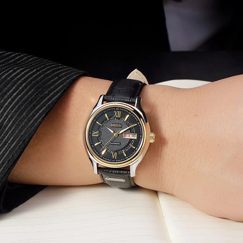 

Switzerland Nesun Japan Import NH36A Automatic Movement Watch Men Luxury Brand Men's Watches Sapphire Genuine Leather N9205-2