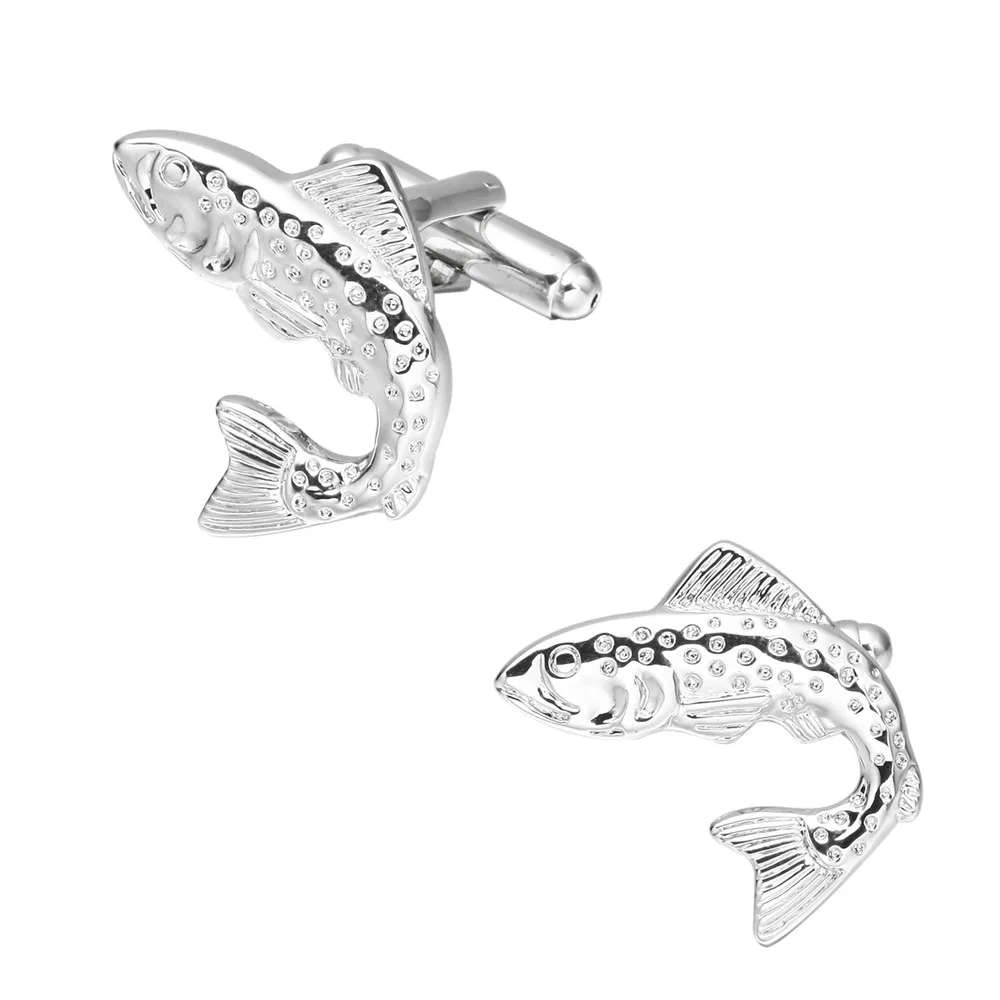 Серебристые запонки для мужских рубашек высокое качество животных модный бренд