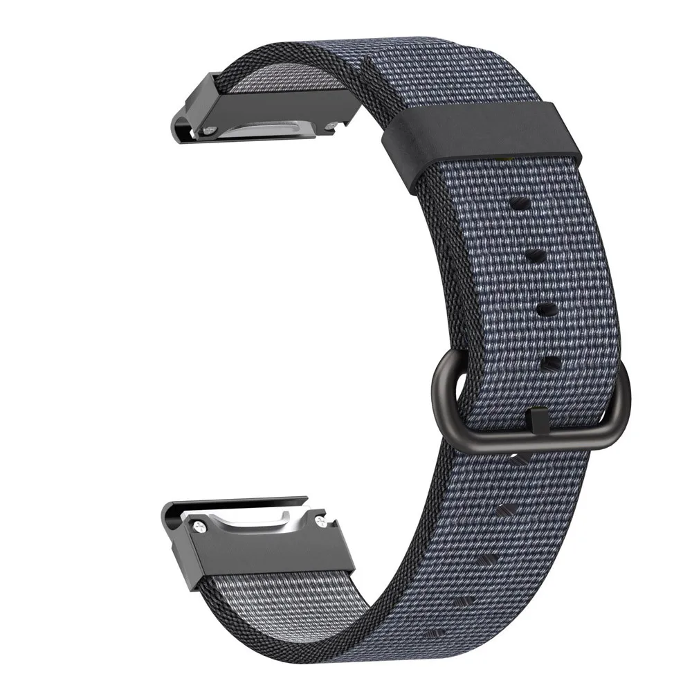 BK Спортивный Браслет для Garmin Fenix 5 Plus, ремешок на запястье, тканый нейлоновый ремешок, сменный быстросъемный легкий ремешок для часов l108#2 - Цвет: BK