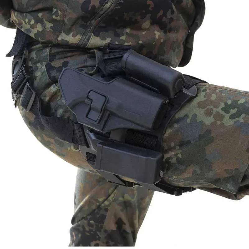 Army Tactical Military Combat Leg Holster Hunting Glock Gun Airsoft Pistol Thigh Fit For 17 19 22 23 31 32 | Спорт и развлечения