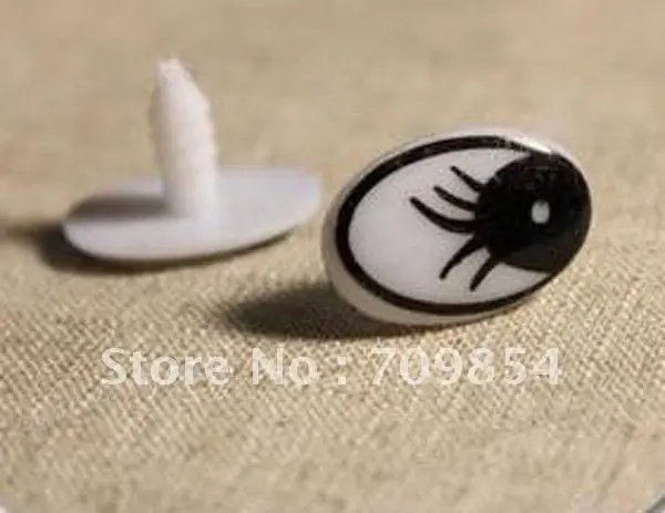 

free shipping!!! 200pcs/lot 20*13mm safety eyes with stem free give you washer toy accessories