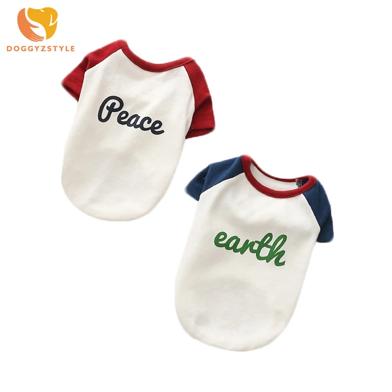 Fashion Dog Coats Spring Autumn Letters Embroidered Pattern Pet Shirt Puppy Cat Clothes Pets Costumes For Small Medium Dogs | Дом и сад