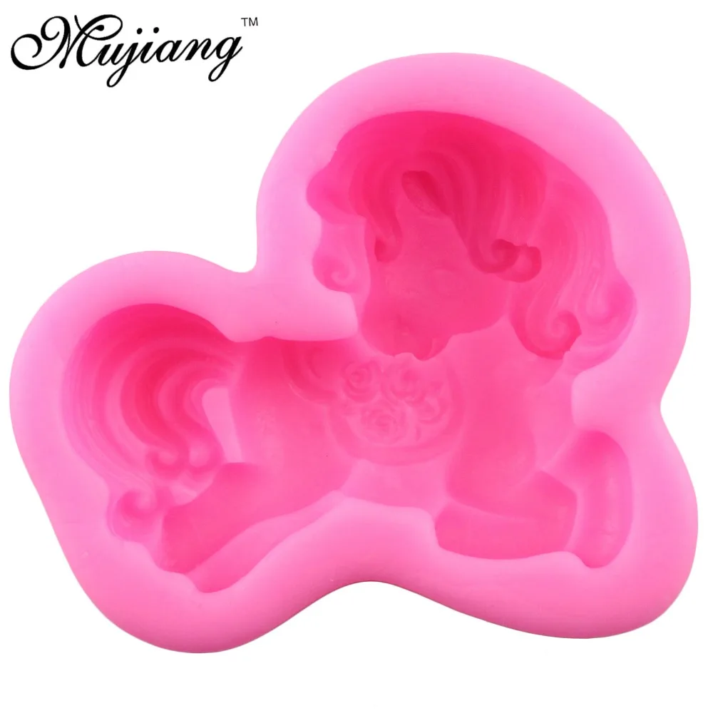 Mujiang DIY Зодиак Пони лошадь мыло силиконовые формы смола Fimo глина свечи формы 3D ремесло Шоколадный Торт помадка формы для выпечки