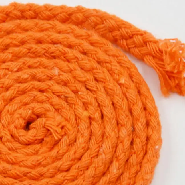 orange ZERZEEMOOY 5 мм Diy аксессуары витой круглый хлопок шнур декоративная Веревка бежевый хлопок веревка ручной шнурок 17 цветов - Цвет: orange
