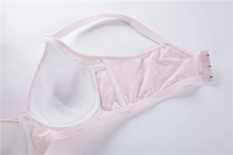 34B/36B/38B розовый серый Цвет хлопок молодых половое созревание бюстгальтеры для девочек-подростков детское нижнее белье Спортивные бюстгальтеры дети Intimates