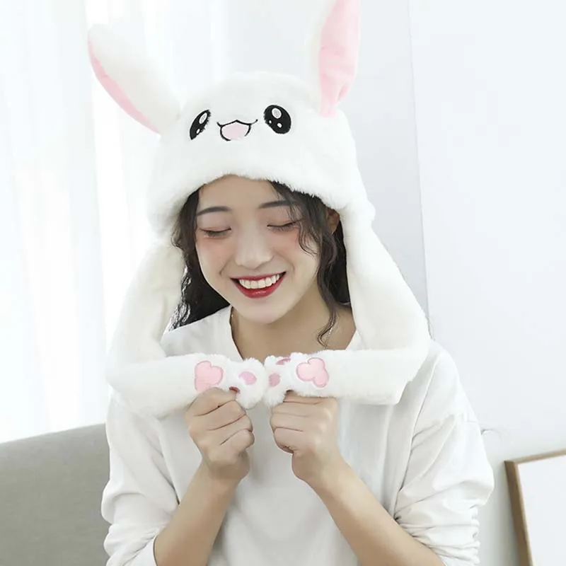 Шапка с заячьими ушками плюшевая воздушная подушка милая танцевальная игрушка