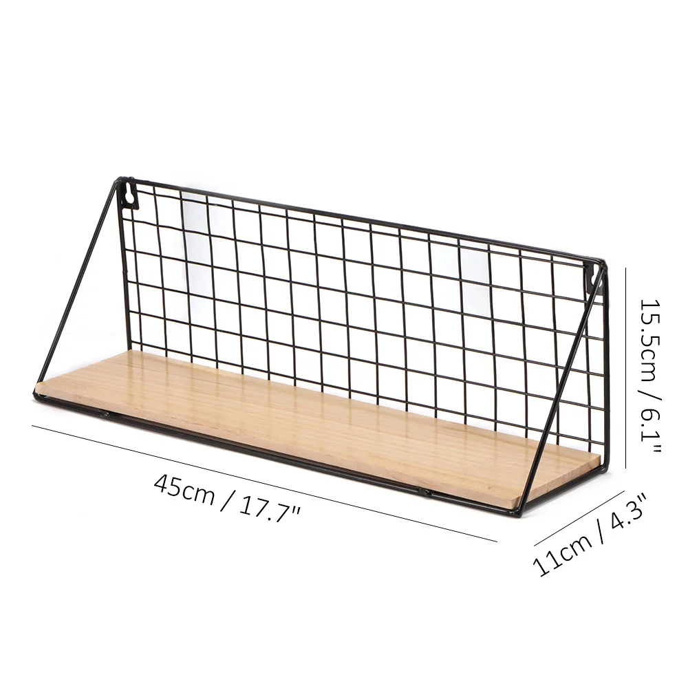 Ретро полка для хранения дерева промышленный стиль железная стойка кухни Ванная