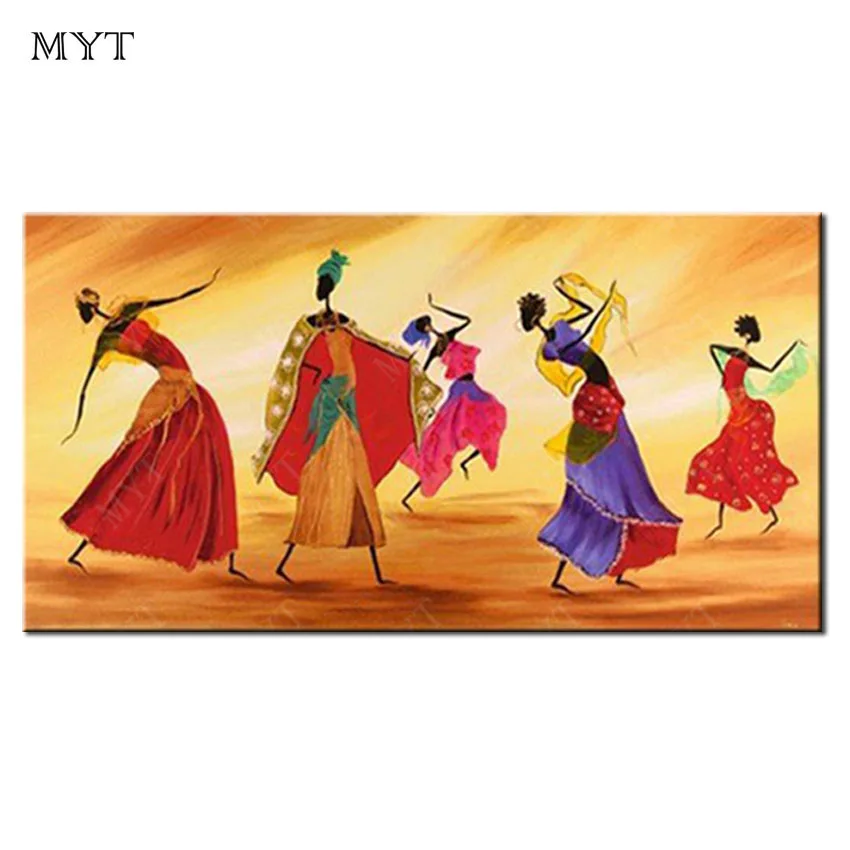 Уникальная абстрактная живопись маслом на холсте древнего танца ручной работы