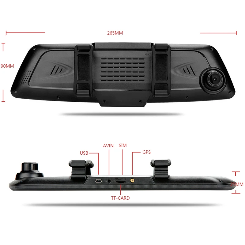 Maustor 3G заднего вида Камера зеркало видеорегистратор Android GPS навигации wi-fi тире Cam