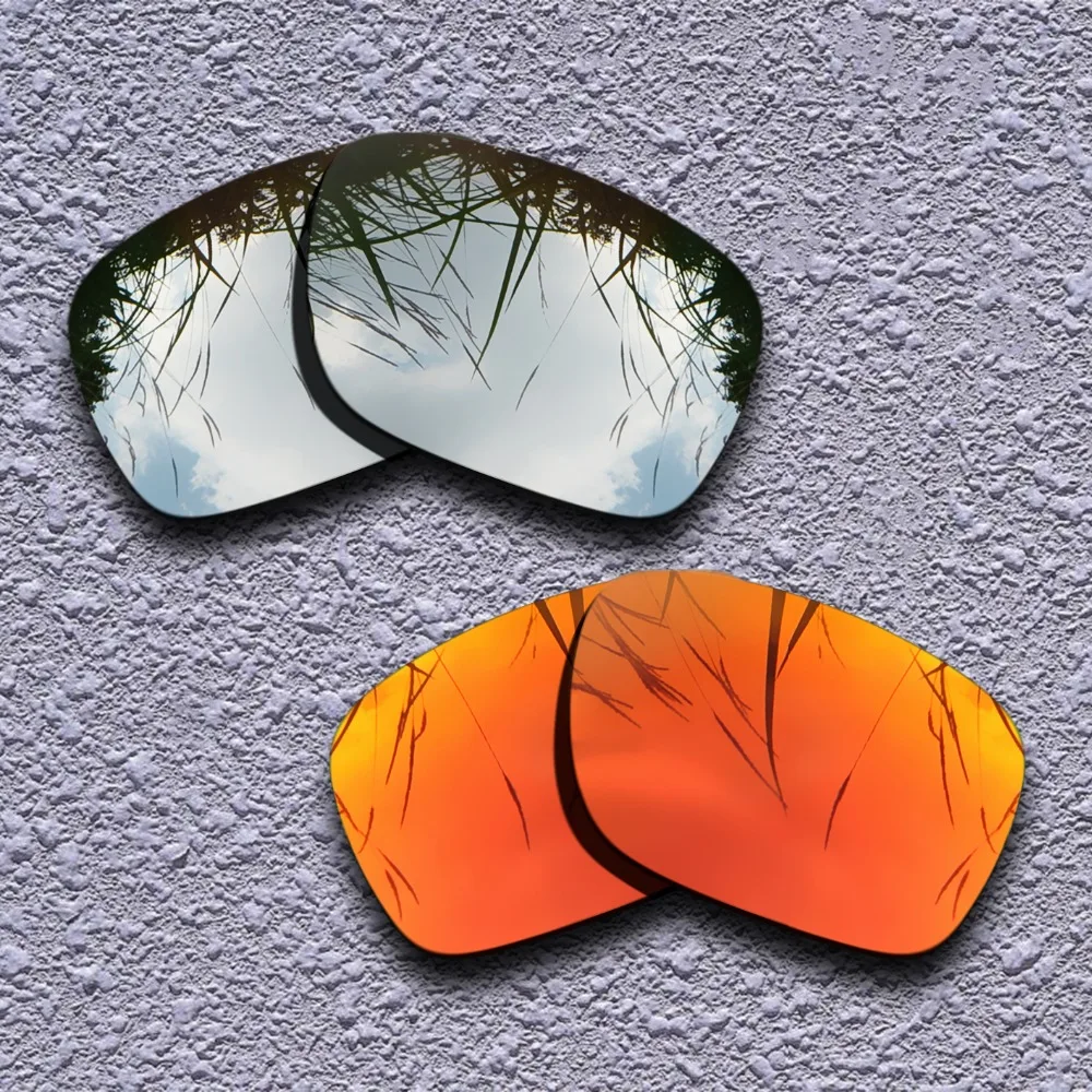 Серебряные Титановые и огненно красные поляризованные Сменные линзы для