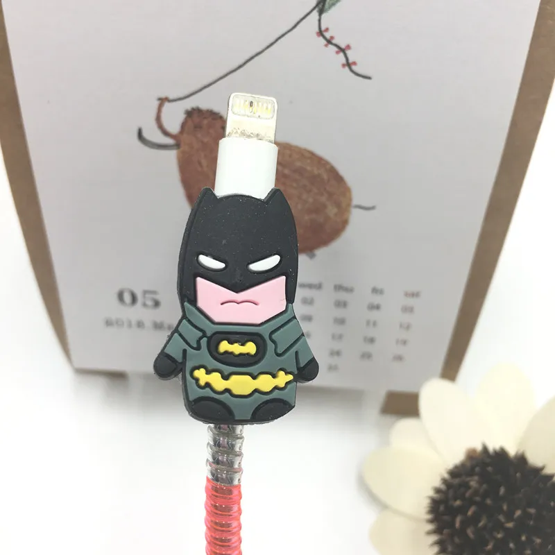 2 шт мультфильм Силиконовая защита для usb-кабеля данных сетевой шнур защитный чехол кабель защитный чехол для кабеля для iPhone 5 6 6s 7 Plus 8 samsung - Цвет: style4