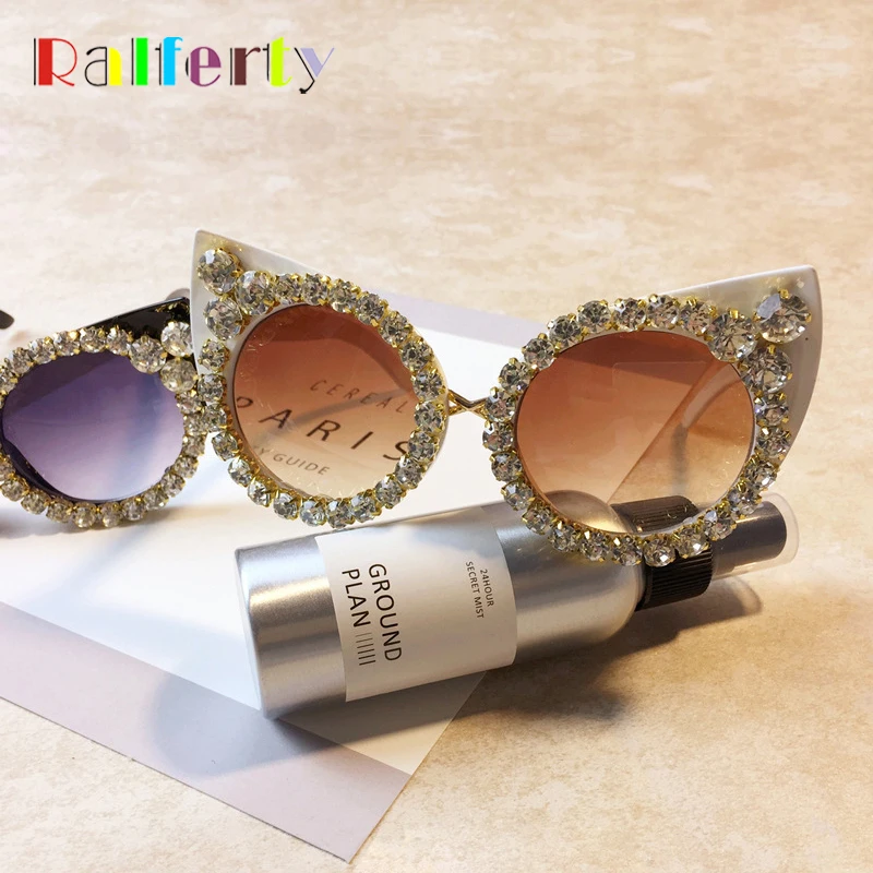 Солнечные очки Ralferty G07 женские роскошные солнцезащитные аксессуары кошачий глаз
