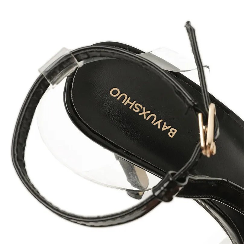 Женские босоножки с острым носком BAYUXSHUO летние прозрачные туфли лодочки из ПВХ на