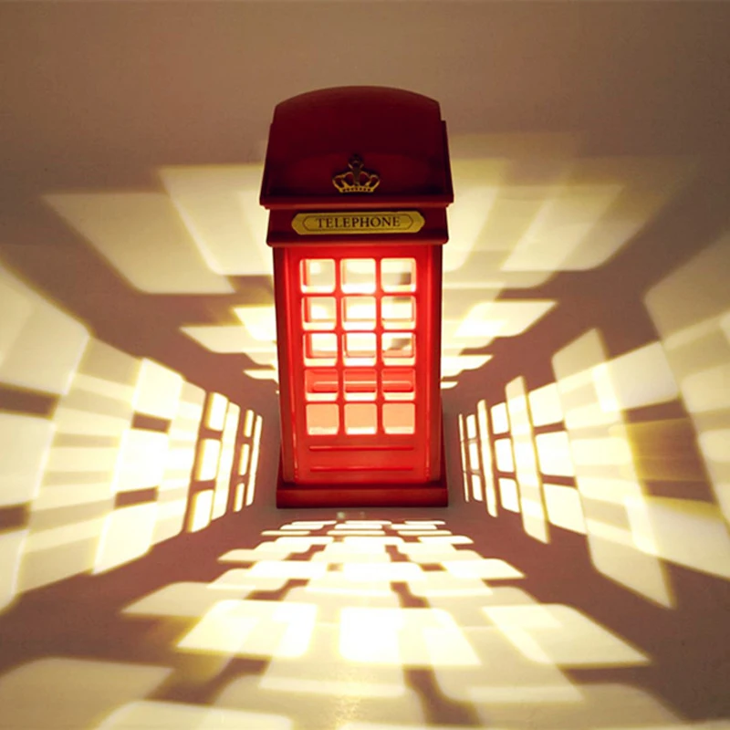 Лондонская телефонная будка ночник кровать дома украшения комнаты Led ночника touch