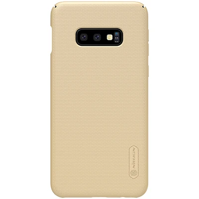 Золотой Чехол для samsung Galaxy S10e NILLKIN Супер Матовый Щит Матовая жесткая задняя крышка из ПК Подарочный держатель для телефона - Цвет: Золотой