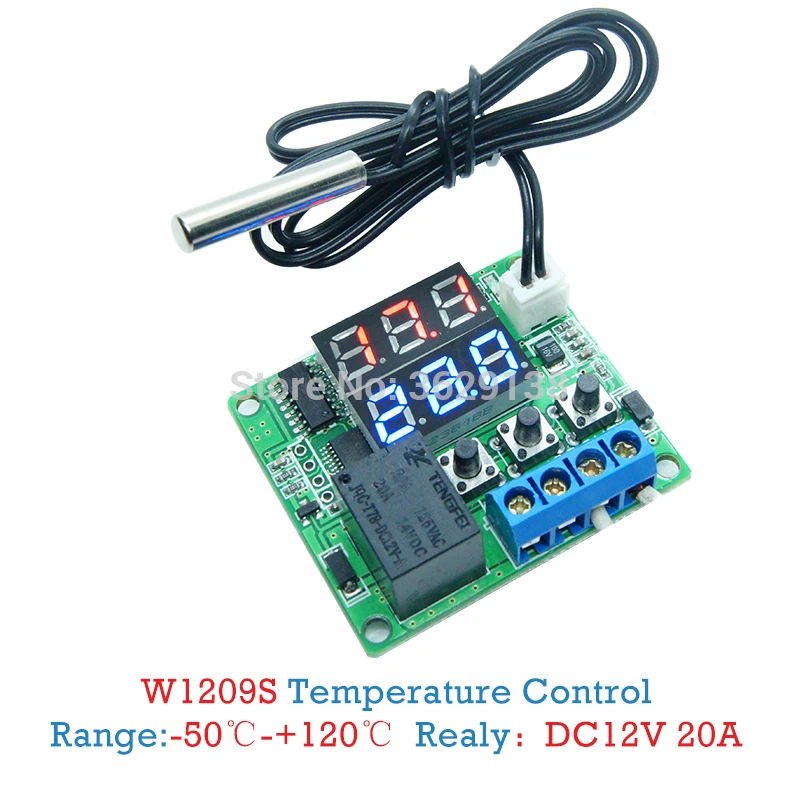  50 ~ 120C DC 12V Мини термостат регулятор цифровой контроль температуры Лер для