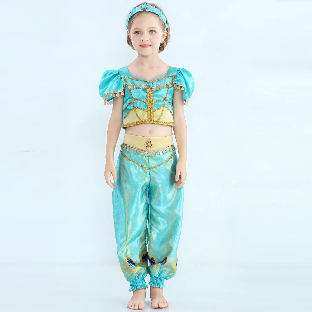 2019 новый фильм Алладин Принцесса Жасмин маскарадный костюм с вышивкой для
