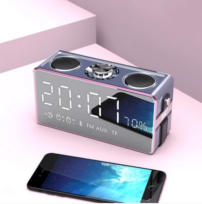 Pink SOAIY S18 волшебное зеркало беспроводной Bluetooth динамик долгое время воспроизведения 10 часов 20 Вт Высокое качество открытый динамик с басами - Цвет: Pink