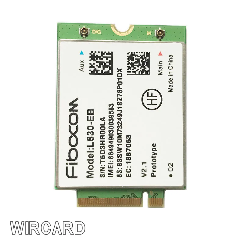 L830-EB LTE 4G Беспроводная 4G карта для THINKPAD X380/T480S/T480/X280/T580/L580/L480/S1 gen 4